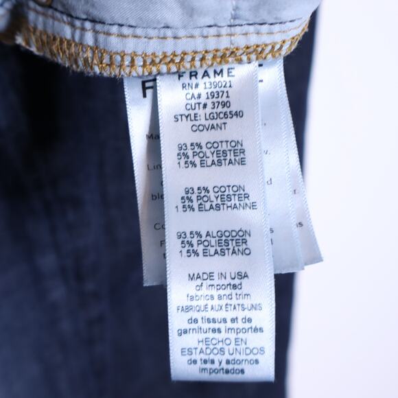 FRAME Le Garçon Crop Jean Covant Mid Rise Straight Leg Cropped Denim Women's 23 - Picture 9 of 11